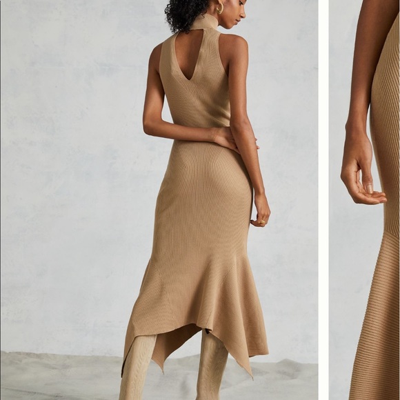 NWT Anthropologie Mock Neck Midi Dress. Size medium. Cedar color. - Picture 11 of 11